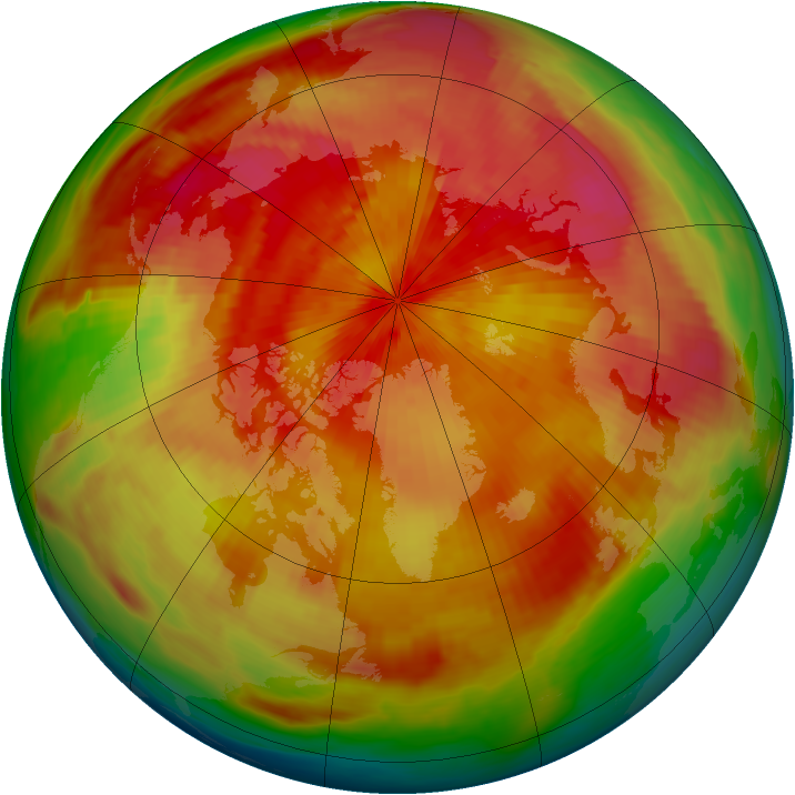 Arctic ozone map for 01 April 1980